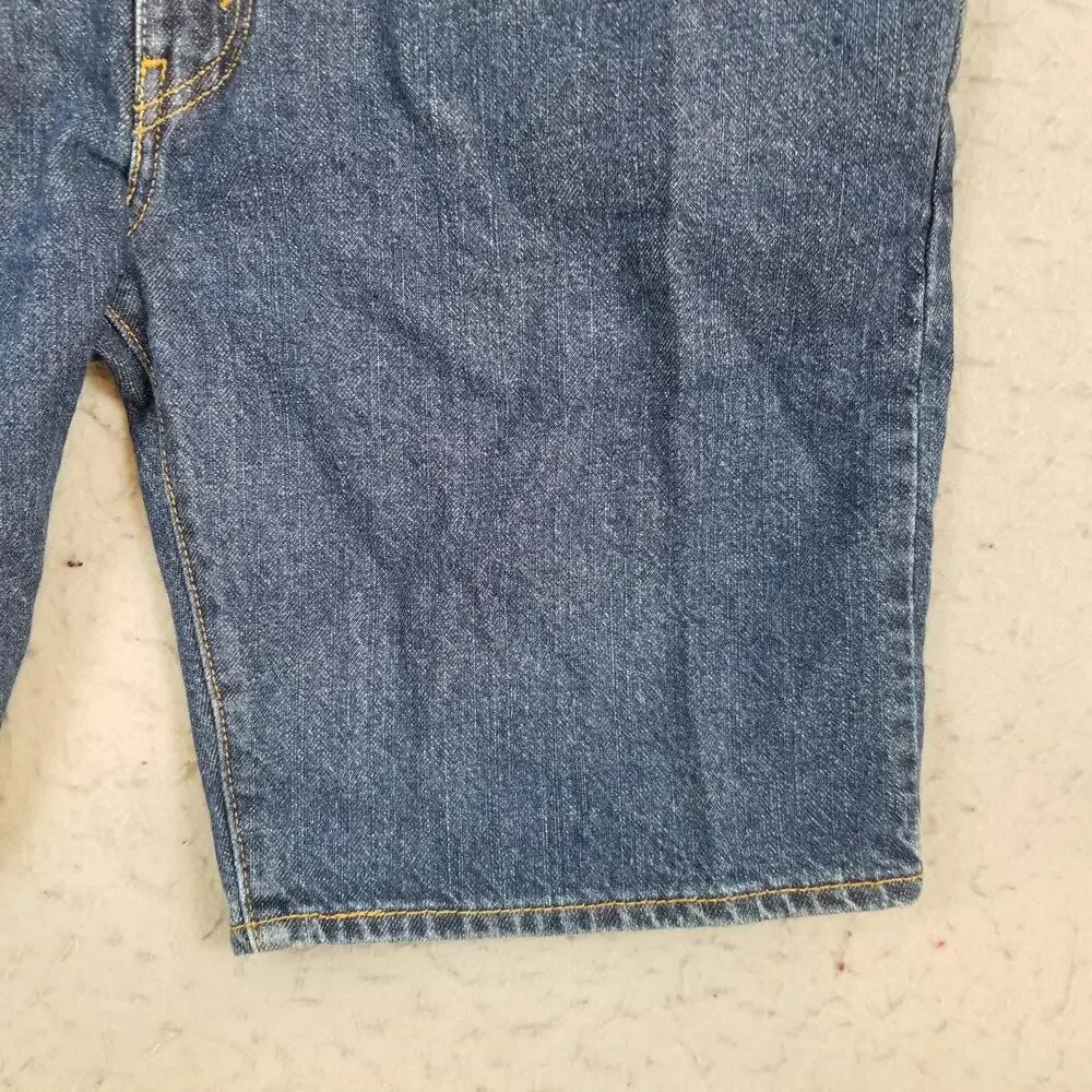 Levis 505 Denim Shorts Mens 38‎ Blue Regular Fit Bermuda 11 Inseam Casual
